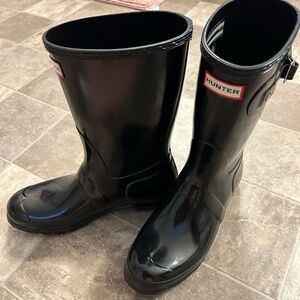Original Glossy Black Hunter Waterproof Boots